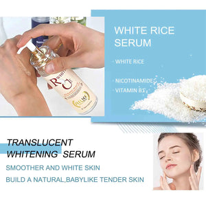 Hydrating AILKE Whitening Skin Care for women with dark spot treatment, featuring a sleek bottle and fresh, radiant skin.