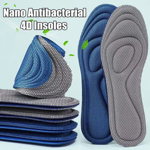 2 Pairs Memory Foam Orthopedic Insoles for Shoes Antibacterial Deodorization Sweat Absorption Insert Sport Shoes Running Pads