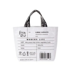 Foldable reusable waterproof shopping tote by Hot Trend Vault, eco-friendly bag with handles and compact design for shopping.