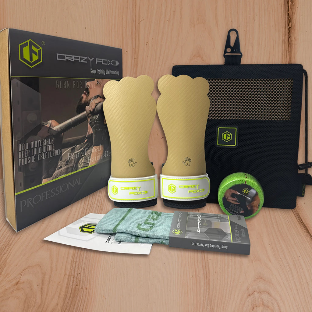 CrazyFox Frog Rubber Gym WOD Grip Non-Slip Training Gloves for men, designed for activewear and fitness training.