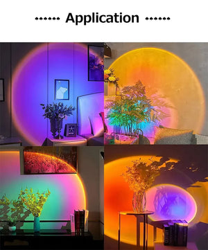 LED Atmosphere Night Light Projector Sunset Lamp AC 220V EU Plug for Bedroom Living Room Gift Background Decoration Lighting