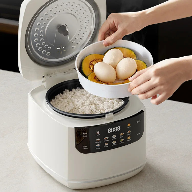 Smart Rice Cooker Compact 2-Liter Capacity Ideal for 1-2People 400W Mini Rice Cooker With Timer Function Perfect for Home or Car