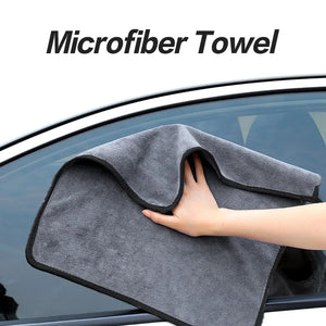 Grey Hot Trend Vault microfiber car cleaning towel for cars and glass, soft and highly absorbent for detailing and polishing.