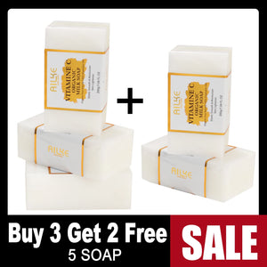 Hot Trend Vault AILKE Whitening Skin Care Kit with Vitamin C for brightening, suitable for unisex use, displayed with skincare bottles and packaging.