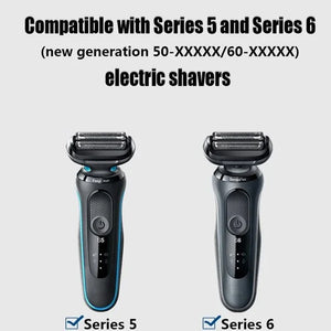 Dutrieux Premium Braun Series 5 replacement shaver head for men, with multiple cutting elements and a sleek design.