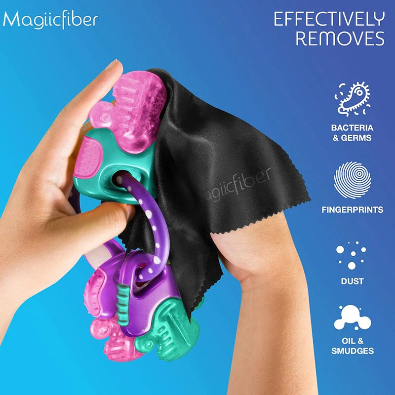 MagiicFiber Microfiber Cleaning Cloth, High-density Stripe-free Wipes, Soft and Efficient Premium Screen Cleaning Cloth