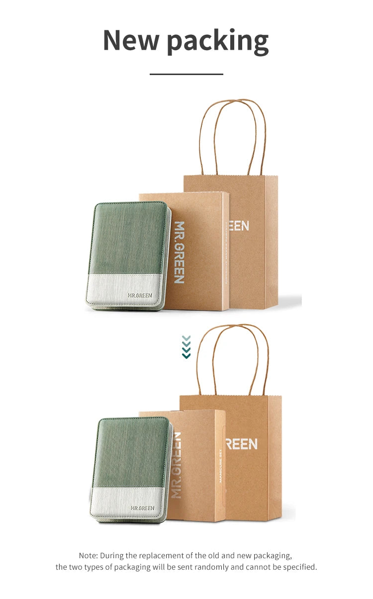 MR.GREEN Manicure Set Pedicure Sets Nail Clipper Stainless Steel Professional Nail Cutter Tools with Travel Case Kit