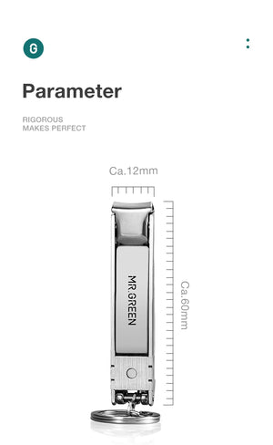 MR.GREEN Ultra-Thin Nail Clippers Collapsible Portable Travel Fingernail Nail Scissors Cutter Stainless Steel Manicure Tools