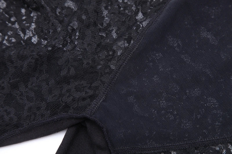 High waisted Miss Moly shapewear shorts by Hot Trend Vault with lace detail for firm control and shaping for women.