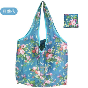Large reusable foldable shopping tote by Hot Trend Vault, washable eco-friendly cloth bag with heavy-duty design for women.