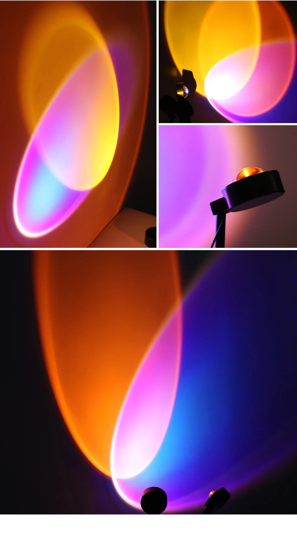 Sunset Lamp LED Rainbow Neon Night Light Projector Photography Home Decor Birthday Party Mood Light For Bedroom Living Room Gift