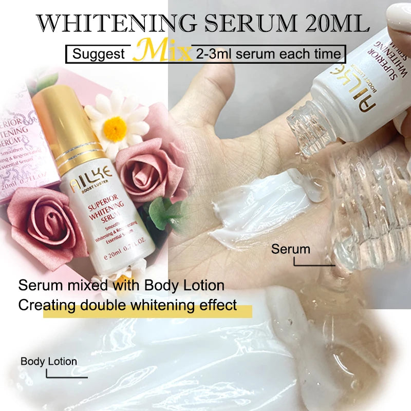 Hot Trend Vault AILKE Whitening Skin Care Set for women, featuring brightening and hydrating products with organic Vitamin C.