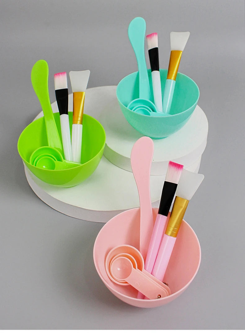 Facial Brush Mask Bowl Spoon Set Mask Brush Bar DIY Beauty Tools Mixing Tools Skin Care Makeup Supplies Woman Facial Tools