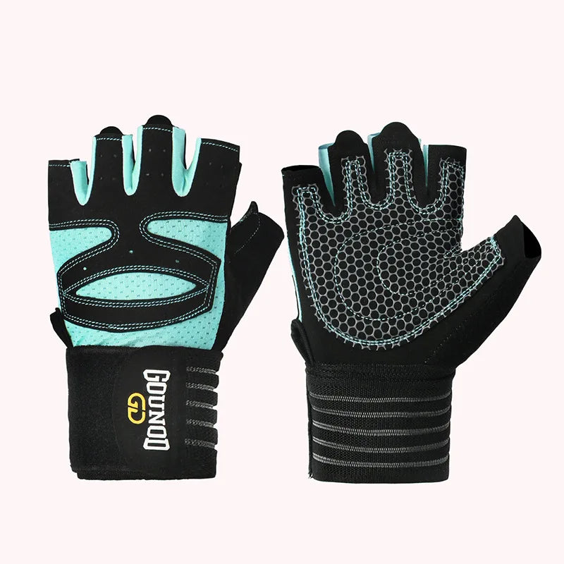 GOUNOD Weightlifting Gloves With Wrist Support Breathable Anti Slip Grip