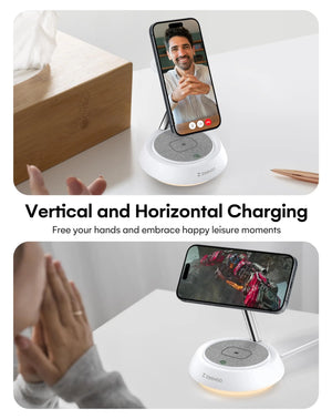 Hot Trend Vault ZeeHoo 3-in-1 wireless charging station with night light, fast 15W charger for iPhone, Apple Watch, and AirPods.