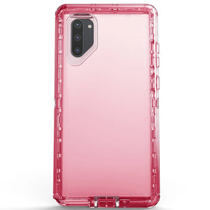 For Samsung Galaxy Note10/Plus Transparent Case Shockproof Cover And 2pcs Tempered Glass Screen Protector Case Friendly Clear