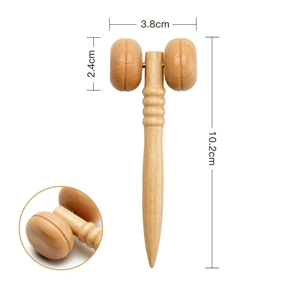 6/7/8Pcs/Set Wooden Facial Massage Tools Roller Scraping Board Face Massager Kit Durable Anti-Aging Facial Care Kit