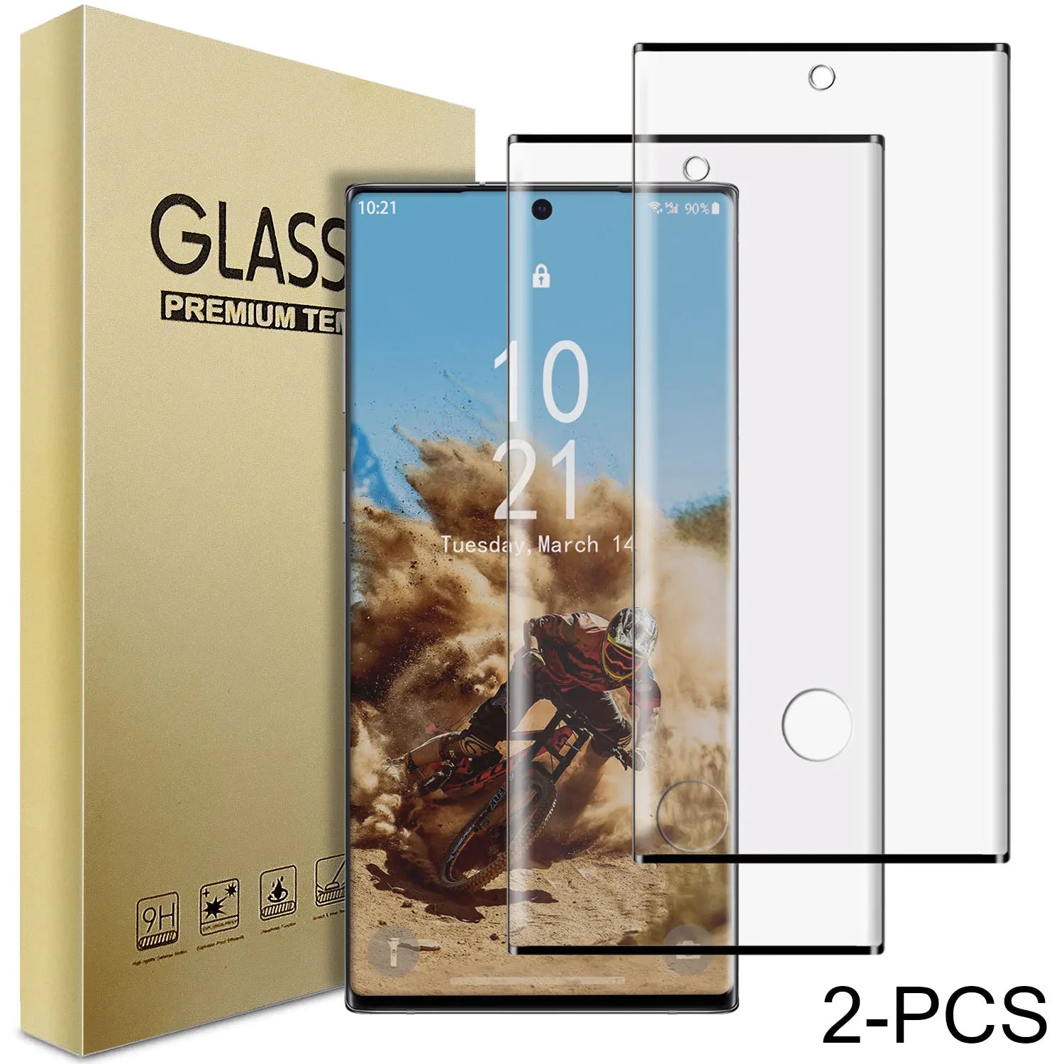 For Samsung Galaxy Note10/Plus Transparent Case Shockproof Cover And 2pcs Tempered Glass Screen Protector Case Friendly Clear