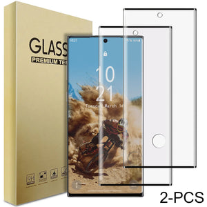 For Samsung Galaxy Note10/Plus Transparent Case Shockproof Cover And 2pcs Tempered Glass Screen Protector Case Friendly Clear