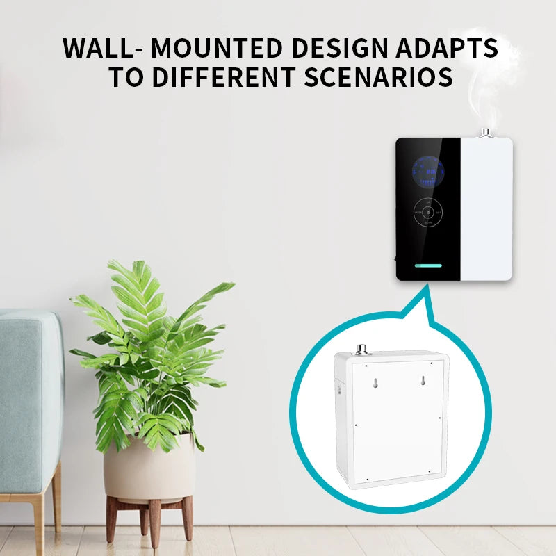 Hot Trend Vault LuxPerfume essential oil diffuser for hotels, portable with 300m3 capacity, shown in sleek design.
