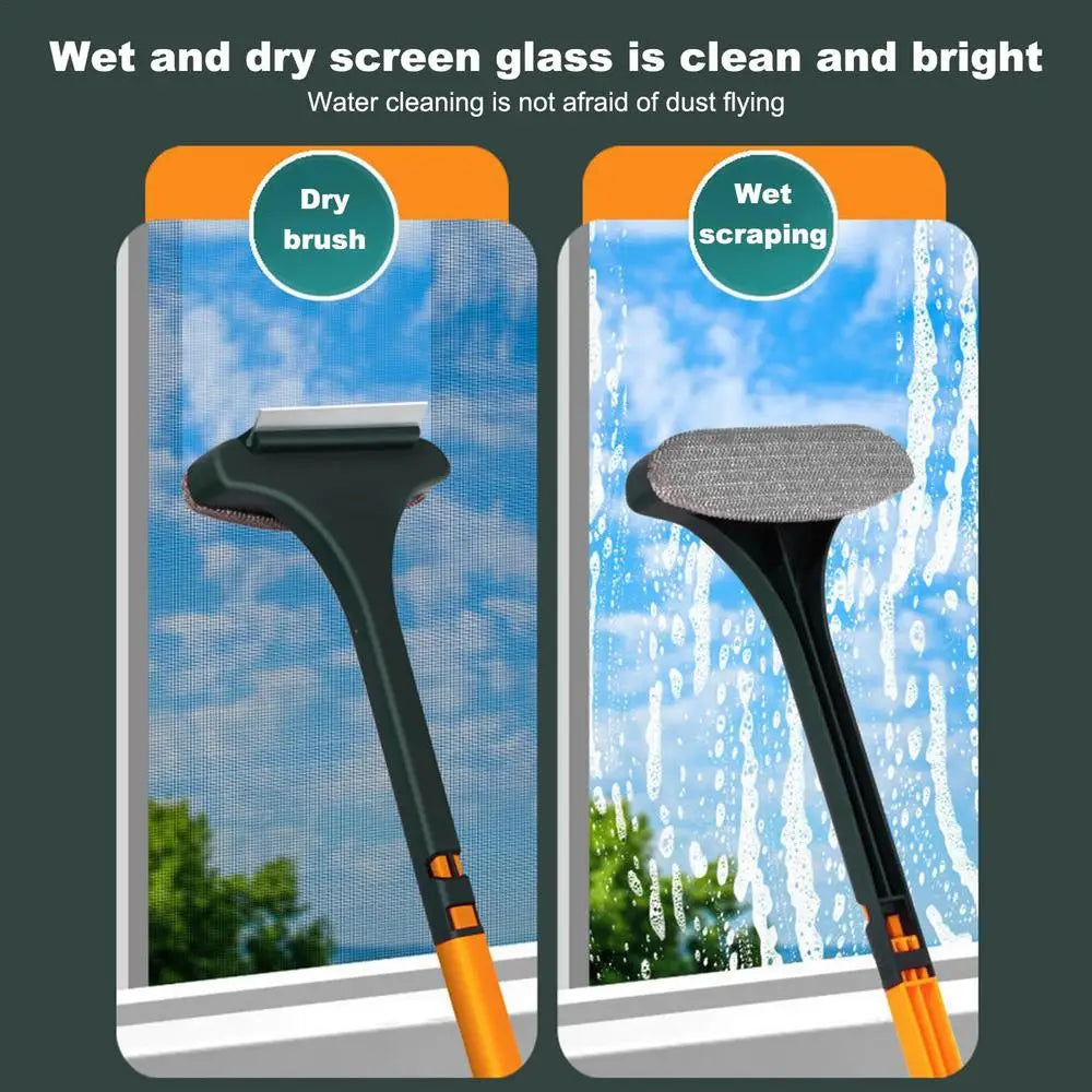 2-in-1 window screen cleaning brush Carpet Brush Dust Removal Brush Home Cleaning Tools No need to remove and wash Squeegee