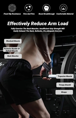 2Pcs Sports Booster Belt Grip Fitness Pull-Up Bars Pull-Ups Silicone Non-Slip Wear-Resistant Deadlift Strap Gym Dumbbell Workout