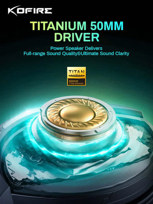 Kofire UG-06 Gaming Headset Low Latency 2.4G Bluetooth Wireless Headphones with Mic RGB Gradient Light Wired for PC PS5 Switch