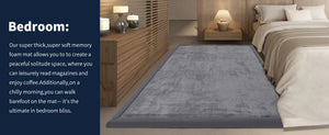 Cream solid Huloo Sleep non-slip living room rug by Hot Trend Vault, perfect for bedroom decor with a minimalist style.