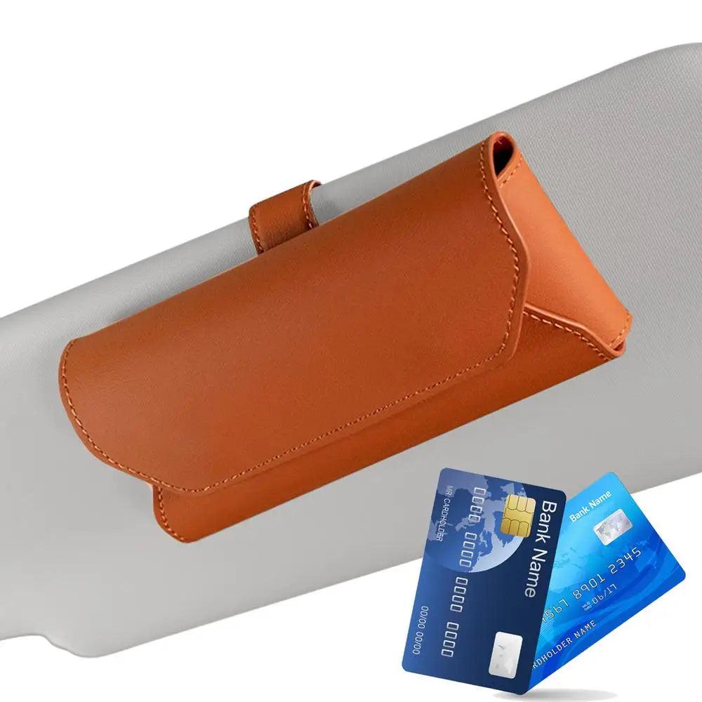 Car Sunglass Holder Glasses Clip Holder For Sun Visor With Magnetic Closure Automotive Eyeglasses Holder Vehicle Visor
