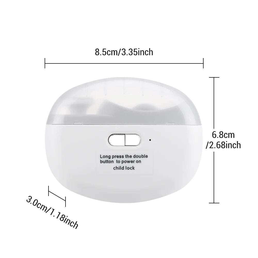 Rotatable Electric Nail Clipper For Baby Adult Automatic Nail Clippers With Light Nails Trimmer Cutter Manicure Polishing Tools