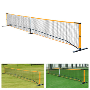 Hot Trend Vault portable pickleball net set with 4 paddles, balls, and carry bag for backyard family fun.