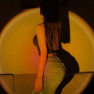 Sunset Lamp Projector USB Powered LED Rainbow Romantic Night Light Neon Atmosphere Home Decoration Photography Light Room Decor