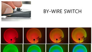 LED Atmosphere Night Light Projector Sunset Lamp AC 220V EU Plug for Bedroom Living Room Gift Background Decoration Lighting