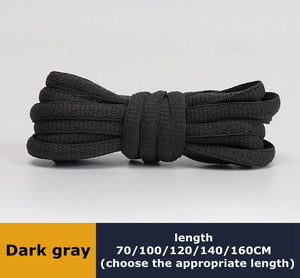 Durable polyester round sport shoelaces for men and women, outdoor accessories from Hot Trend Vault, shown in black.