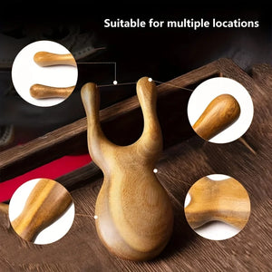 Wooden Gua Sha Facial Tools Head Massager Sandalwood Wood Massage Tool for Face Nose Eye Wood Massage Acupressur Tools