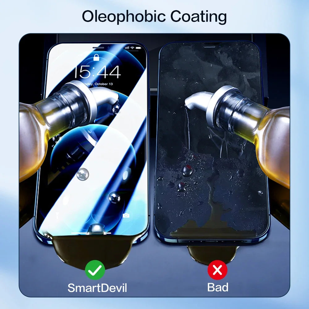 SmartDevil 2/3 pcs Screen Protector HD for iPhone 17 Pro max 17 Air 16 Anti-fingerprint Tempered Glass Film for iPhone 16 Pro 15