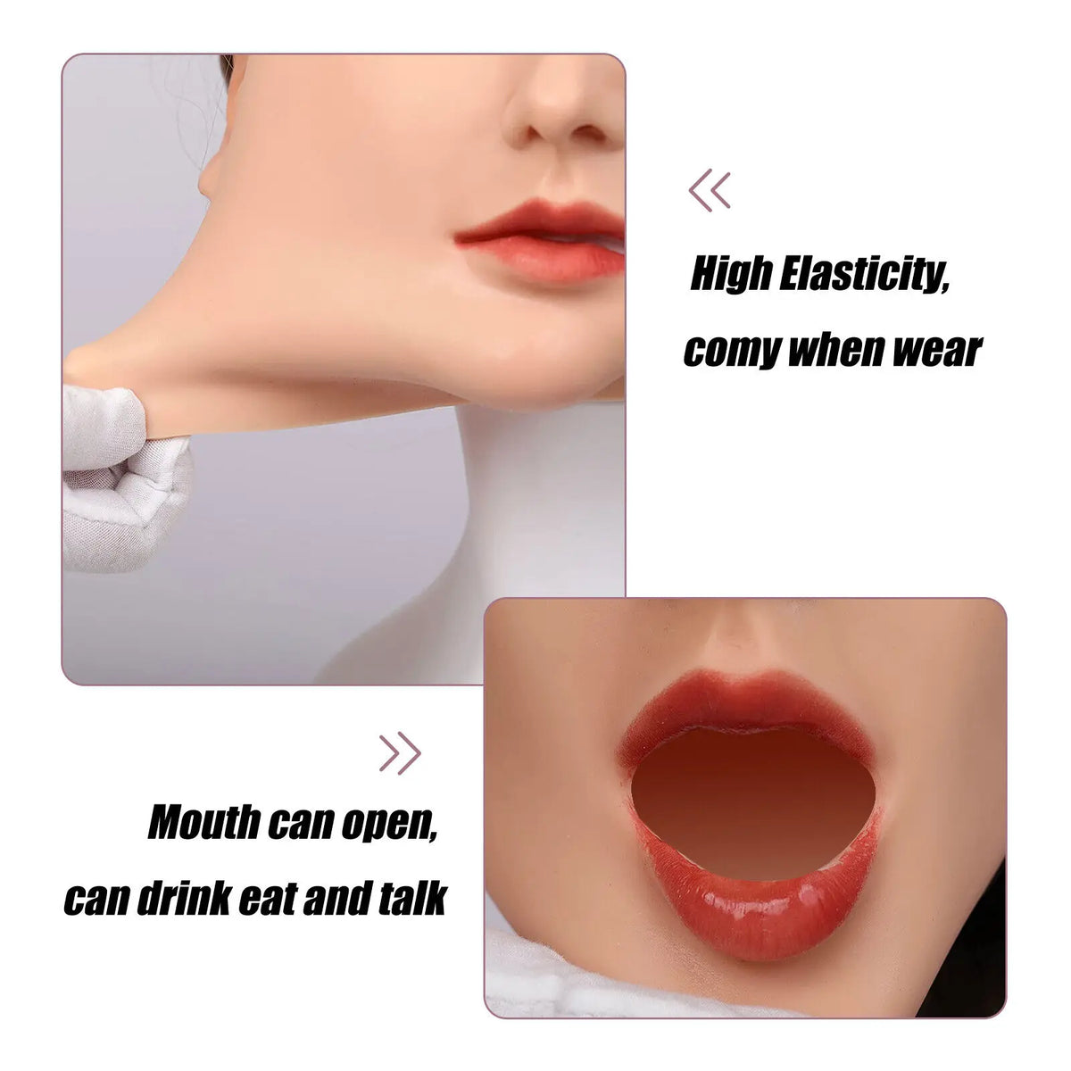 Realistic Silicone Mask With Neck Head Cover Makeup Crossdresser Cosplay Beauty Mask Collection Male to Female Full Head Mask