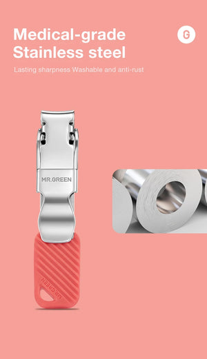 MR.GREEN Compact Nail Clippers Foldable Nail Cutters Manicure Tools Portable Fingernail Clipper With Key Chain Nail Scissors