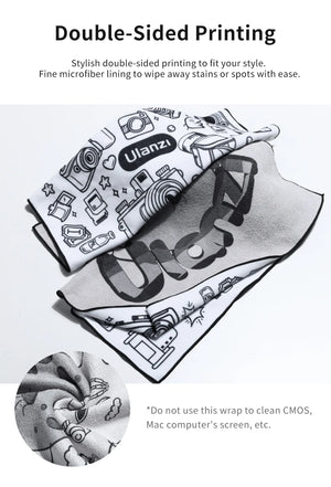 Ulanzi Double-sided Printing Protective Wrap Camera Smartphone Cleaning Cloth for Camera Smartphone Tablet Fill Light