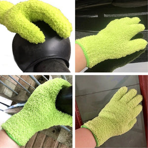 Microfiber Cleaning Glove Car Detailing Dust Removal Wash Gloves Coral Velvet Knitted Super Soft Housework Absorbent Cleaner