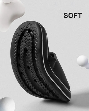 Hot Trend Vault women letter slippers featuring anti-slip thick soles, beach slides, and casual indoor sandal design.
