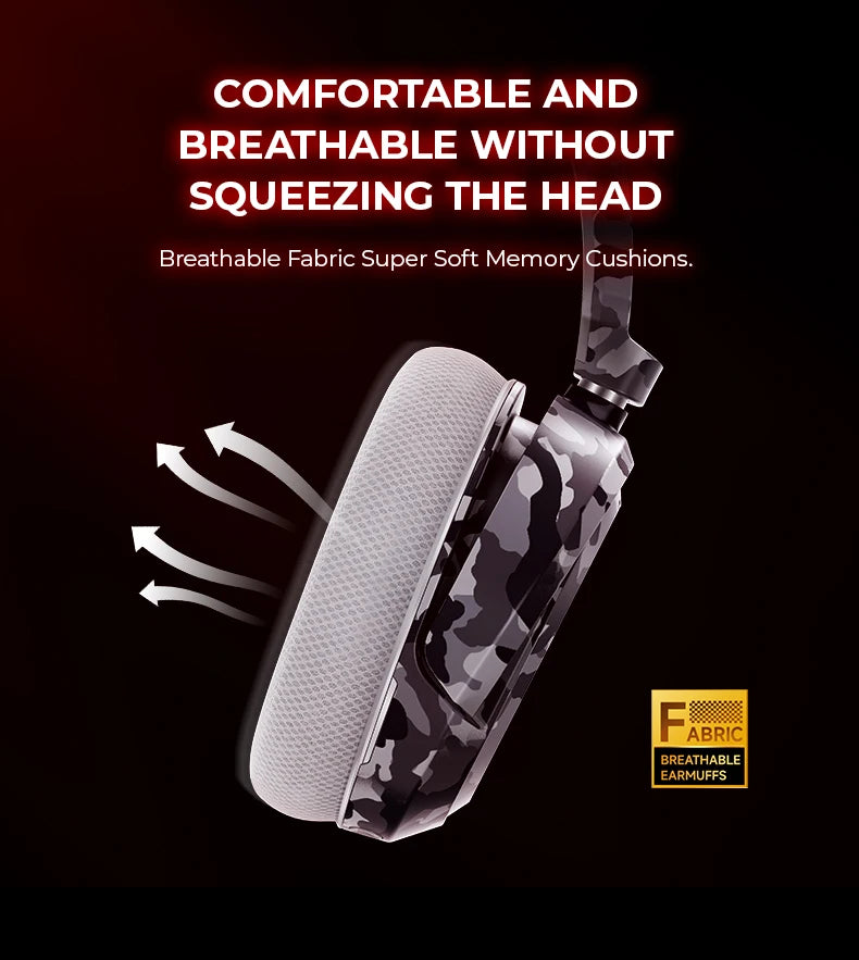 Picun G2 Wireless Gaming Headset Bluetooth 2.4G Headphones 7.1 Surround 5ms Low Latency ENC Mic for PC PS4 PS5 Phone Switch