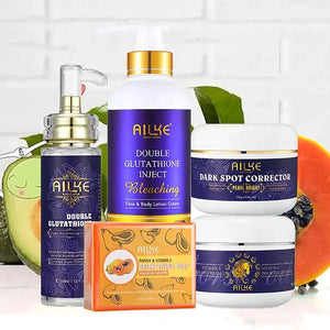 Hot Trend Vault AILKE whitening skin care set for all skin types, featuring products to help reduce dark spots and brighten skin.