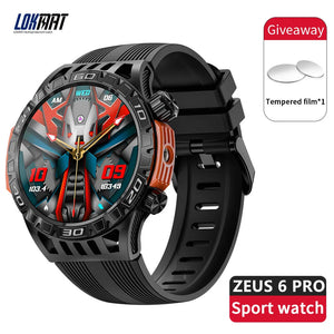 LOKMAT ZEUS 6 PRO Smart Watches Bluetooth Calls Flashlight Waterproof Smartwatches 1.46'' Screen Compass Sport Fitness Tracker