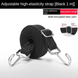 Heavy duty motorcycle bungee cord with hooks from Hot Trend Vault, designed for securing luggage on motorcycles.
