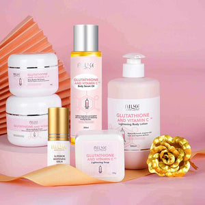 Hot Trend Vault AILKE Whitening Skin Care Set for women, featuring brightening and hydrating products with organic Vitamin C.