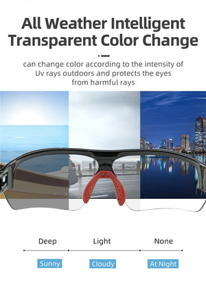 ROCKBROS Cycling Photochromic Glasses UV400 Protection Sunglasses Lightweight Bicycle Glasses Men Women Outdoor Sports Glasses