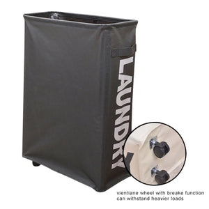 Laundry Basket with Wheels Large Capacity Yoga Mat Storage Basket Multifunctional Foldable Waterproof Dirty Clothes Storage Bag