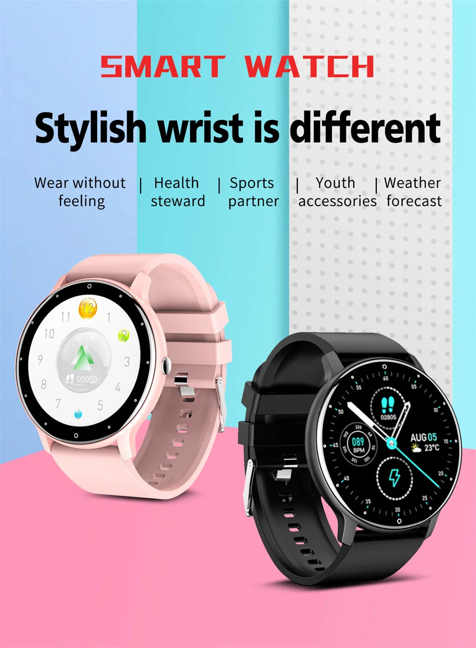 Hot Trend Vault men's smart watch with full touch screen, fitness tracker, heart rate monitor, and Bluetooth calling.