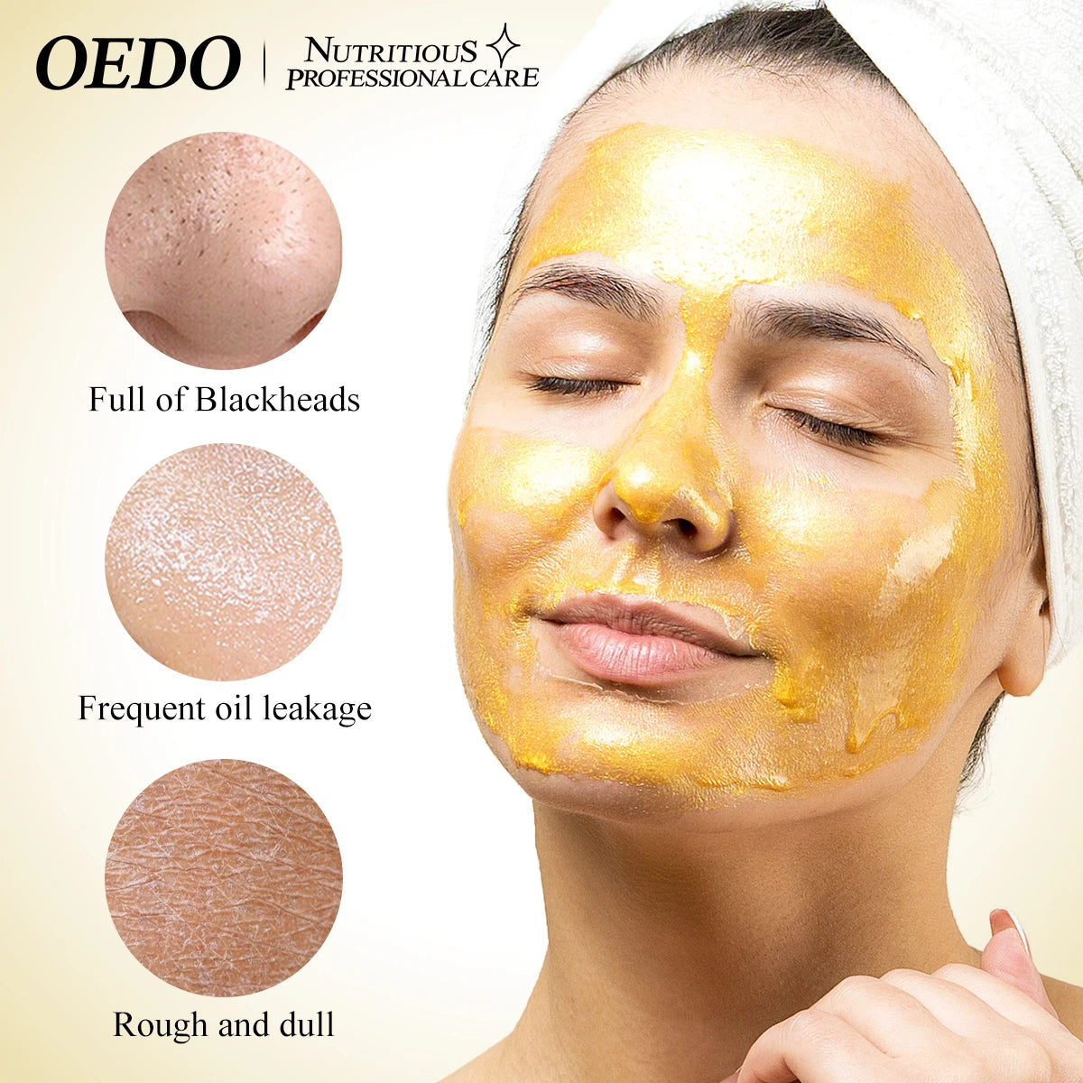 Hot Trend Vault OEDO blackhead removal mask showing blackhead pore treatment with a smooth, whitening, moisturizing, oil control for all skin types.